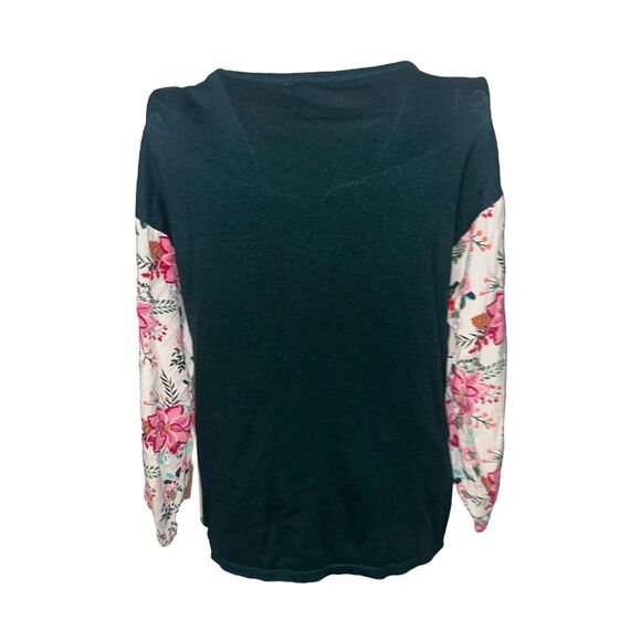 BEAUTIFUL Matilda Jane Fancy & Flouncy Sweater Womens Green Floral Long Sleeve S - Picture 5 of 8